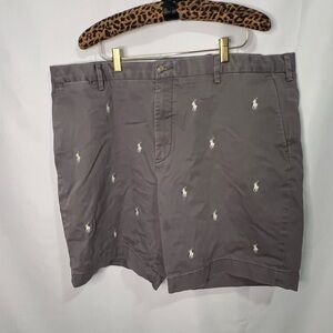 Polo Ralph LaurenGray Embroidered Men Shorts